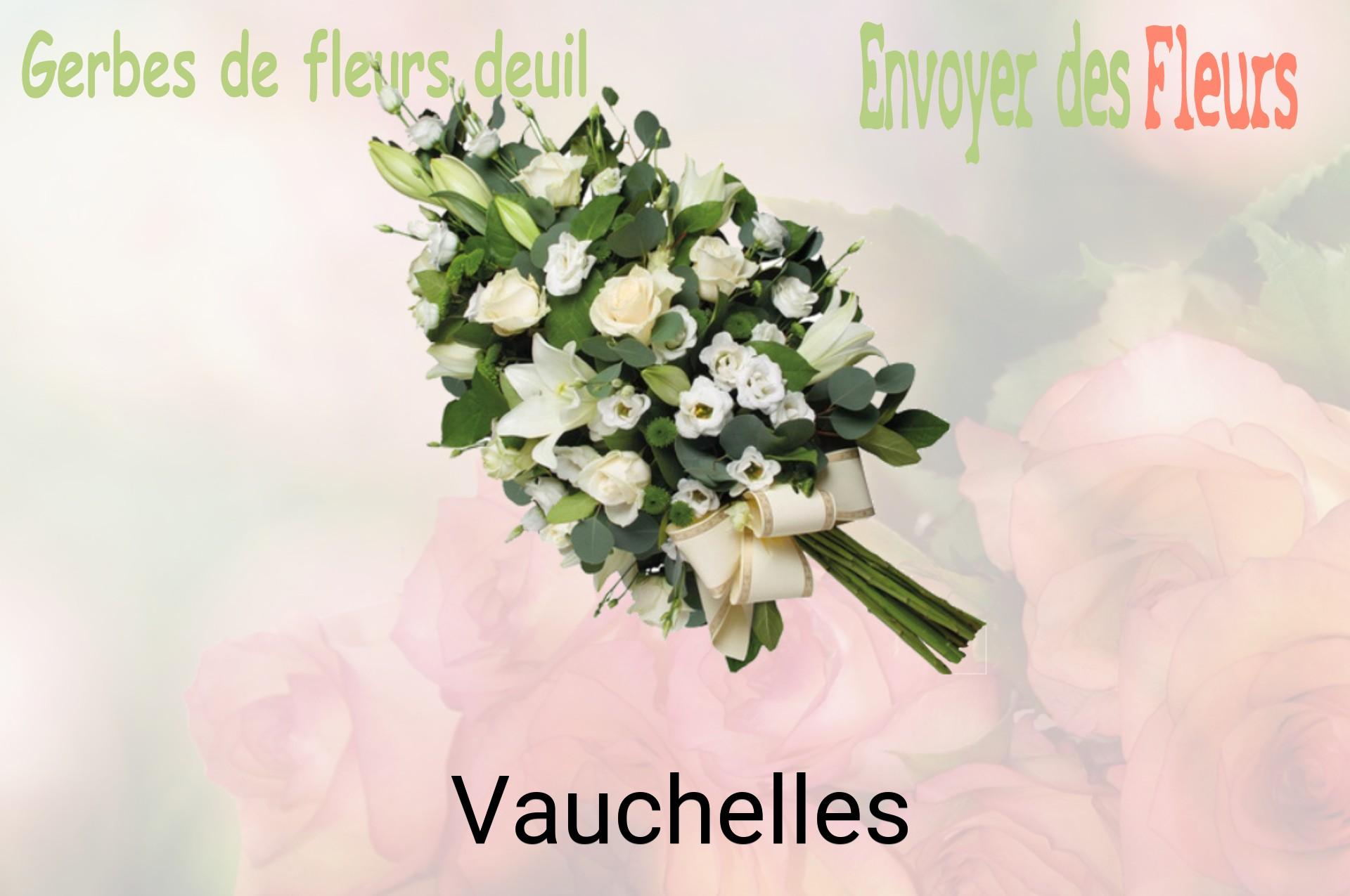 Gerbe de fleurs de deuil livrée à Vauchelles